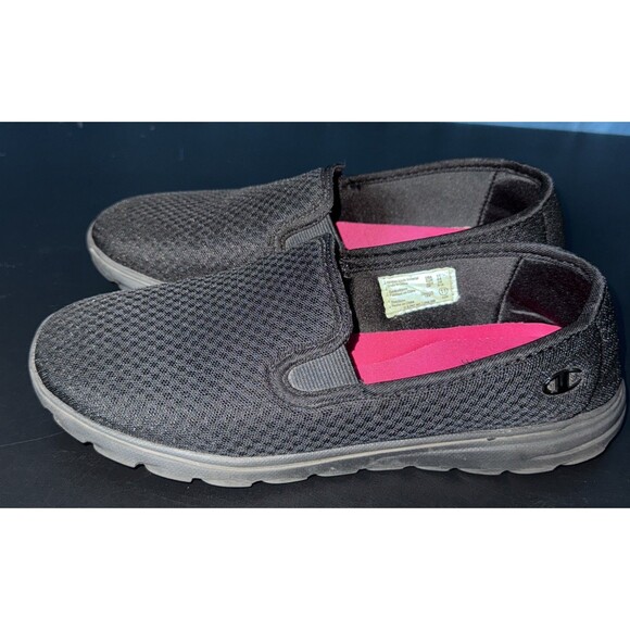 Champion Slip on Shoes Women's Size 11 Black And Pink Lightweight Memory Foam - Picture 2 of 7